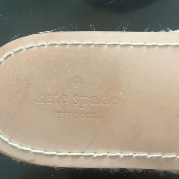 Kate Spade Striped Bow Slip-On Sandals. Worn once - Picture 4 of 5